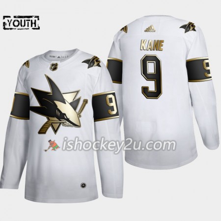 Børn NHL San Jose Sharks Trøje Evander Kane 9 Adidas 2019-20 Golden Edition Hvid Authentic